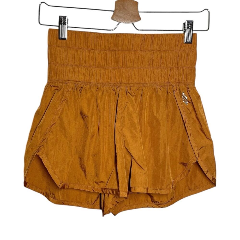 Free People Rust Orange Athletic Shorts - Picture 2 of 9